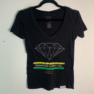 4 for 25$ Diamond Supply Co. Graphic V-Neck Tee Black Size Small.